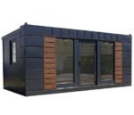 Contenedor de 6×3 metros Estocolmo – baño y cocina integrados.