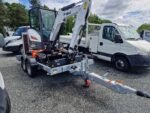Bobcat E27Z 2023, miniexcavadora de 2,7 t con 1 h, con remolque ECIM de 3,5 t y martillo hidráulico Furukawa FX35-S, estado casi nuevo