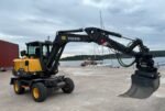 Excavadora de ruedas Volvo EW60E 2017 – 5,9 t – martillo + 3 accesorios – 3.635 h